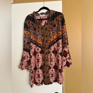 Colorful Tunic Boho Dress 🩷❤️🧡